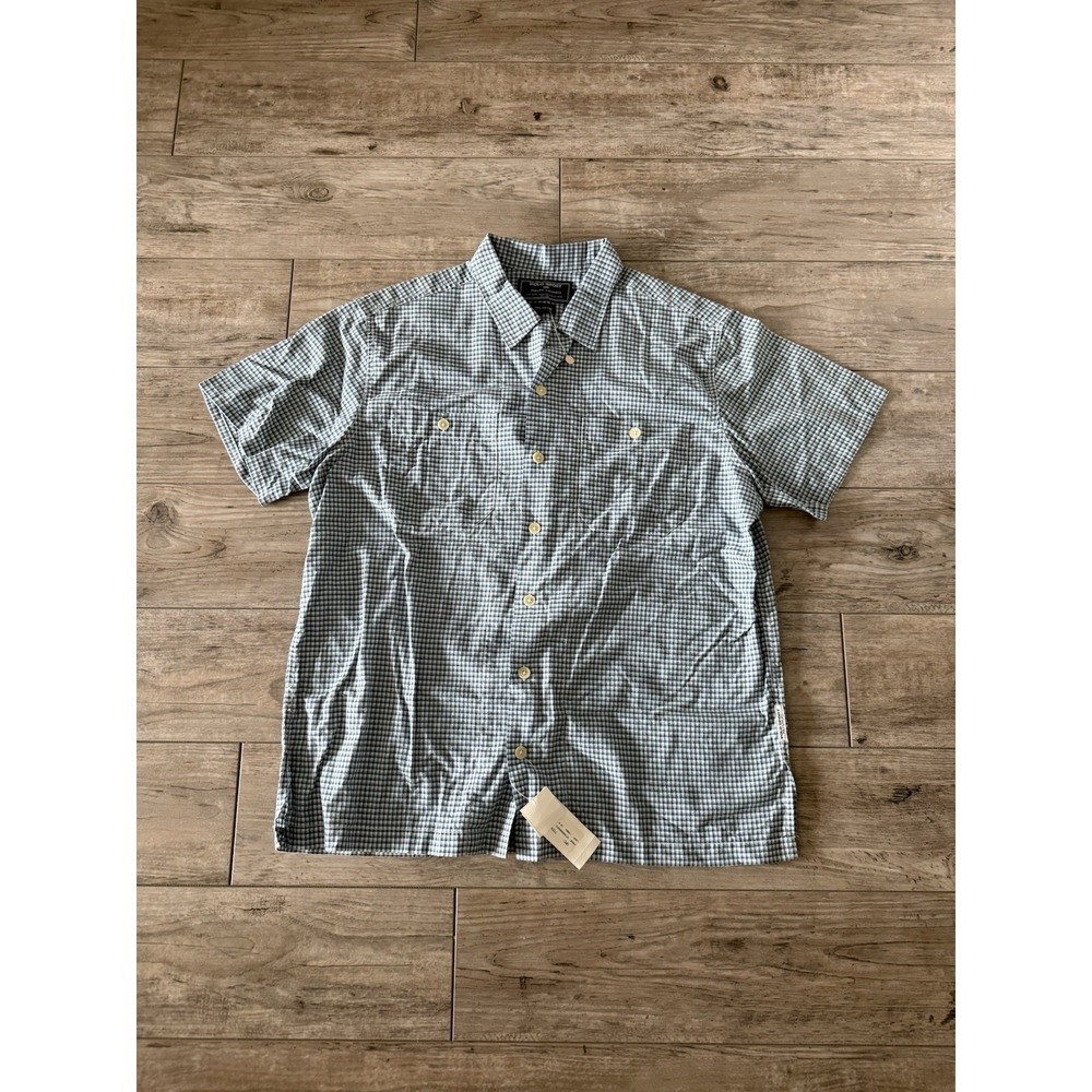 NWT Polo Sport Ralph Lauren Shirt Large Blue Gingham Cotton Button Up VTG